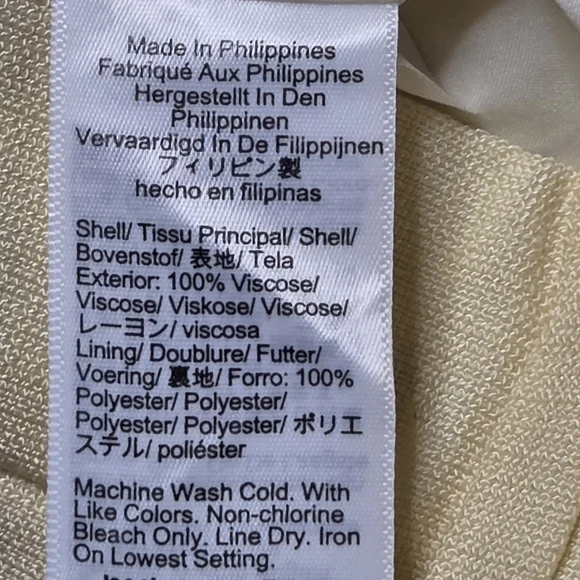 J Crew Cuffed Wide Leg Trouser Pants Luster Canvas Butter Yellow Size 8 - Picture 10 of 13